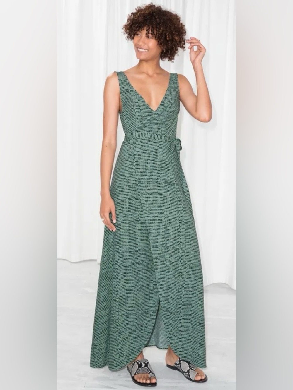 & OTHER STORIES Maxi Wrap Dress Sz 2